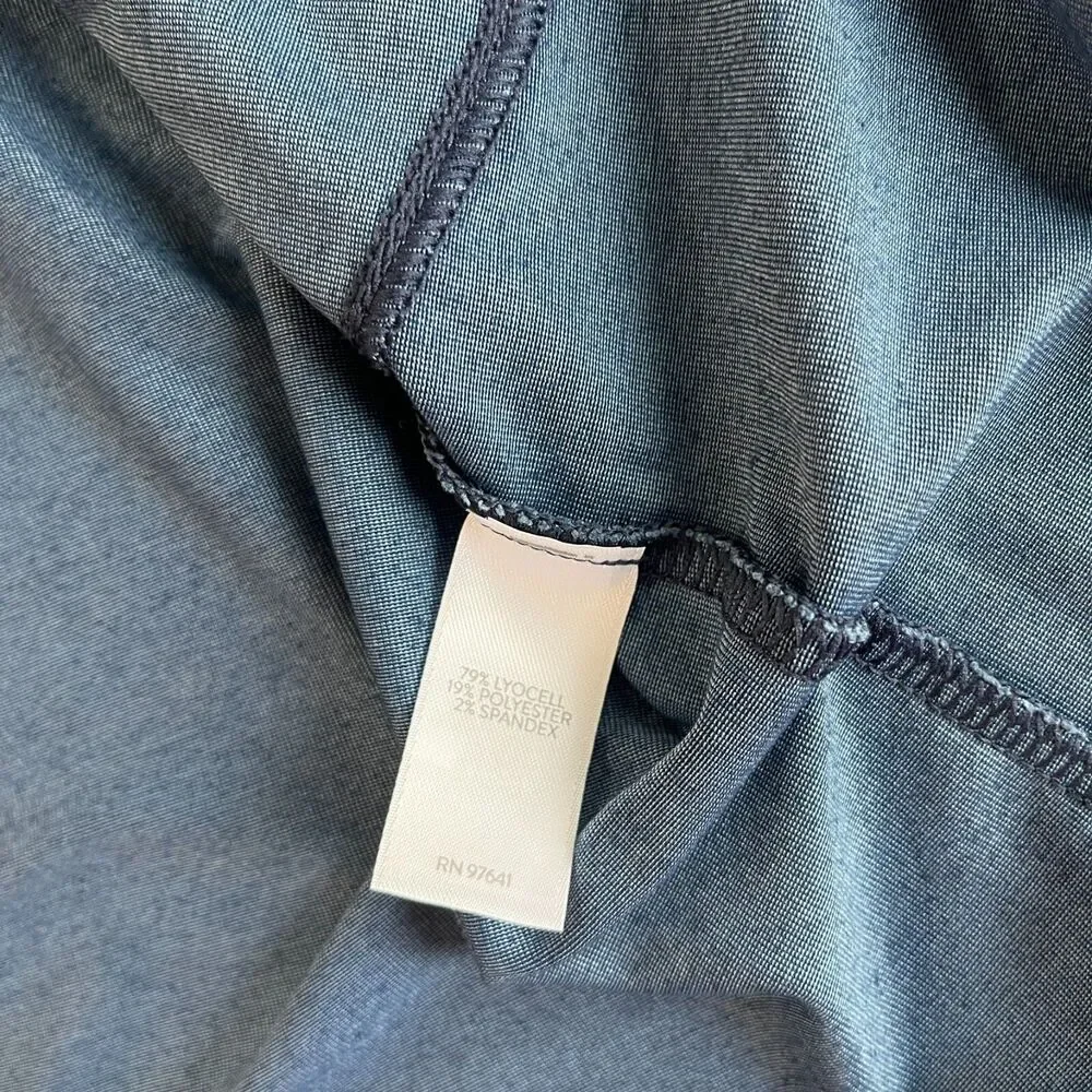 Pure J Jill Indigo Long Sleeve Wrap Cardigan In Ocean Wash Womens Sz L NWT - Picture 11 of 13